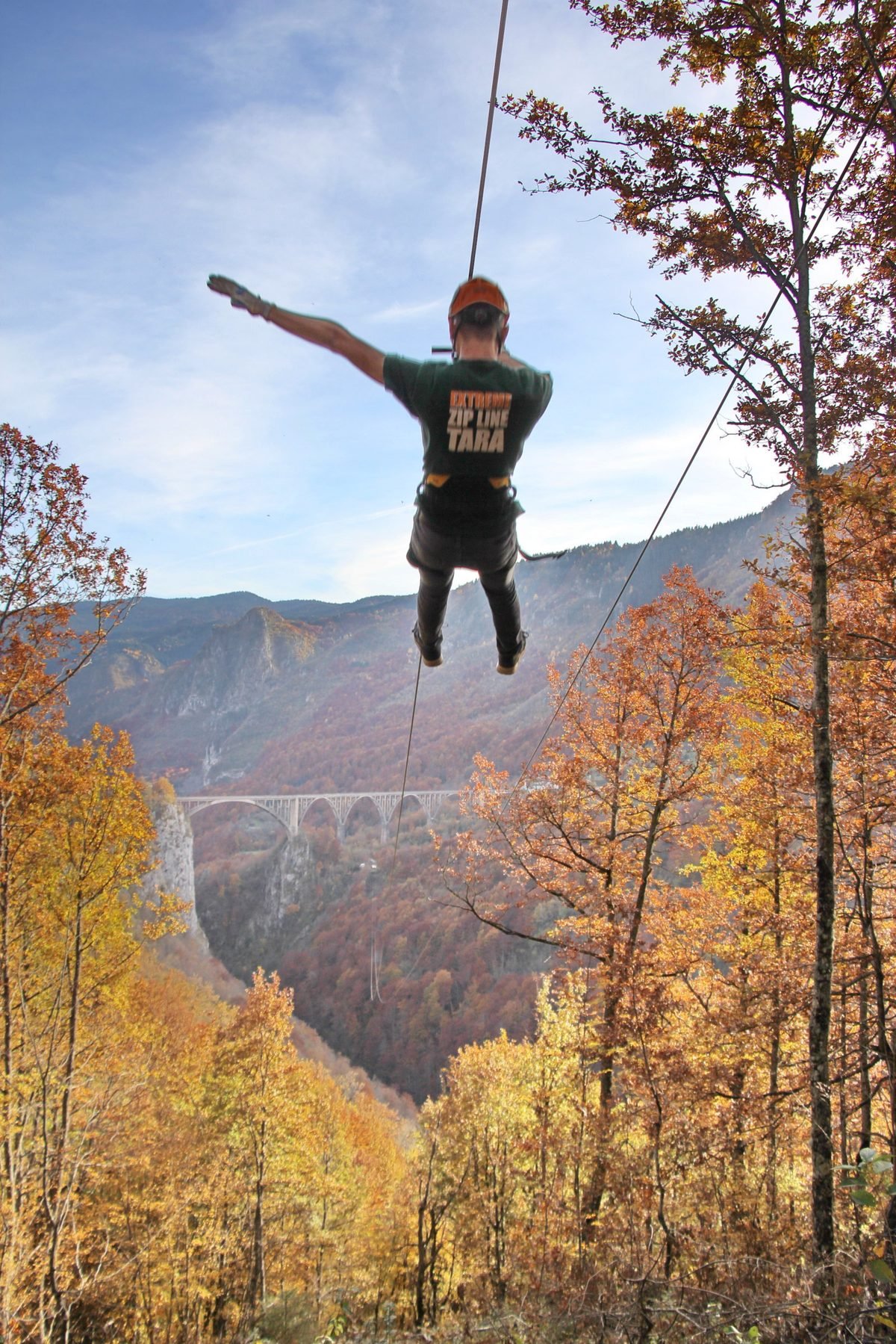 Vožnja ziplineom iznad kanjona Tare